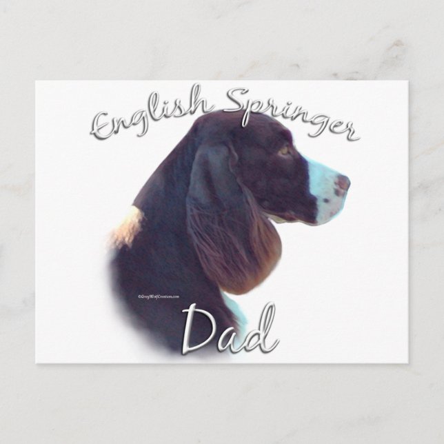 Engelska Springer Spaniel Pappa 2 Vykort (Framsida)