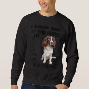 Engelska Springer Spaniel Quote Mamma Pappa Print, Lång Ärmad Tröja