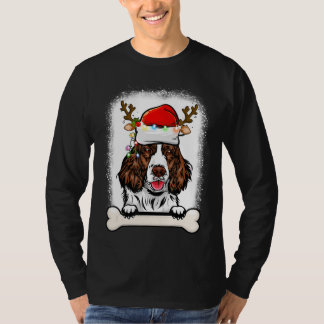 Engelska Springer-spanjoren jul Pajama Santa Tr T Shirt