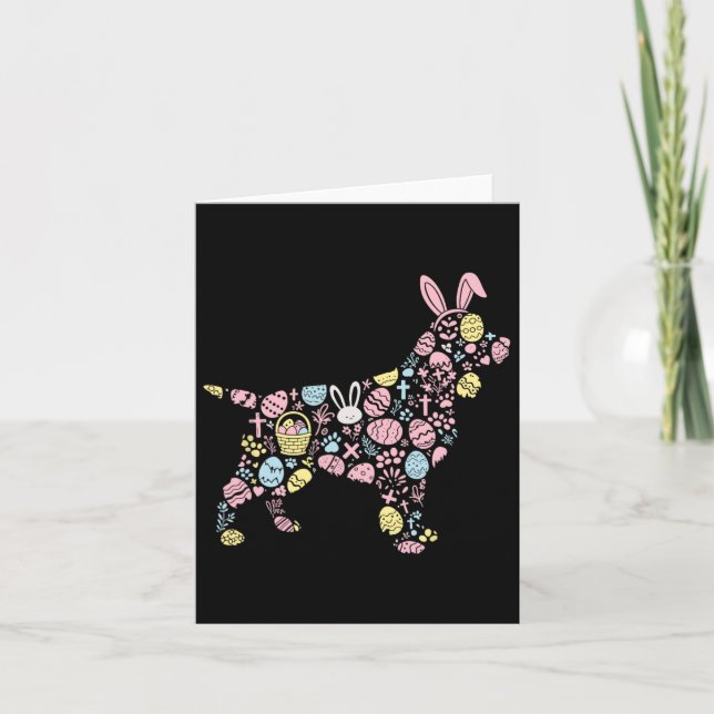Engelska Springer Spansk Bunny Påskägg Påsk D Kort (Framsida)