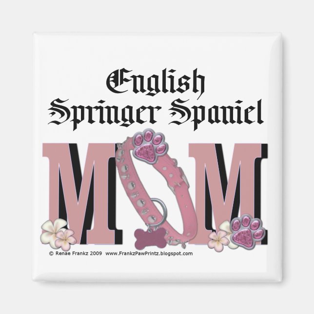 Engelska Springer Spansk MAMMA Magnet (Framsidan)