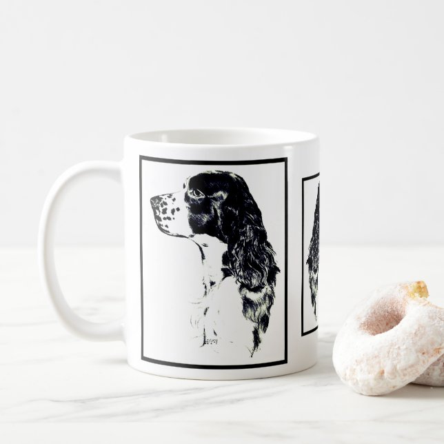 Engelska Springer Spansk Vintage Art Kaffemugg (Med munk)