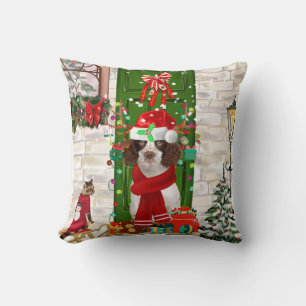 Engelska Springer Spanska Hund jul Kudde