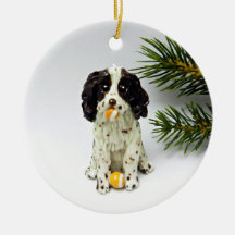 Engelska Springer Spanska Hund jul Ornament