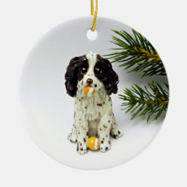 Engelska Springer Spanska Hund jul Ornament