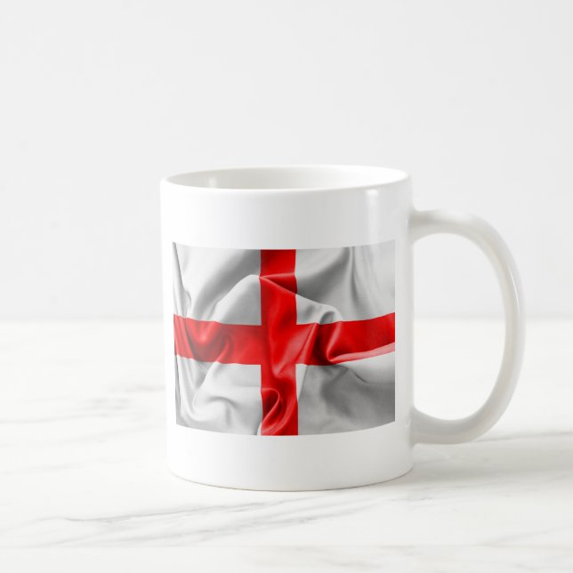 Engelska St Georges Kor Flagga Kaffemugg (Höger)