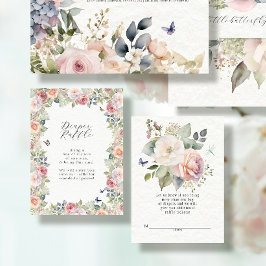 Engelska stugan Blommigt Flicka Diaper Raffle Tilläggskort