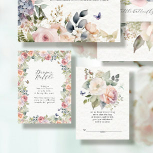 Engelska stugan Blommigt Flicka Diaper Raffle Tilläggskort