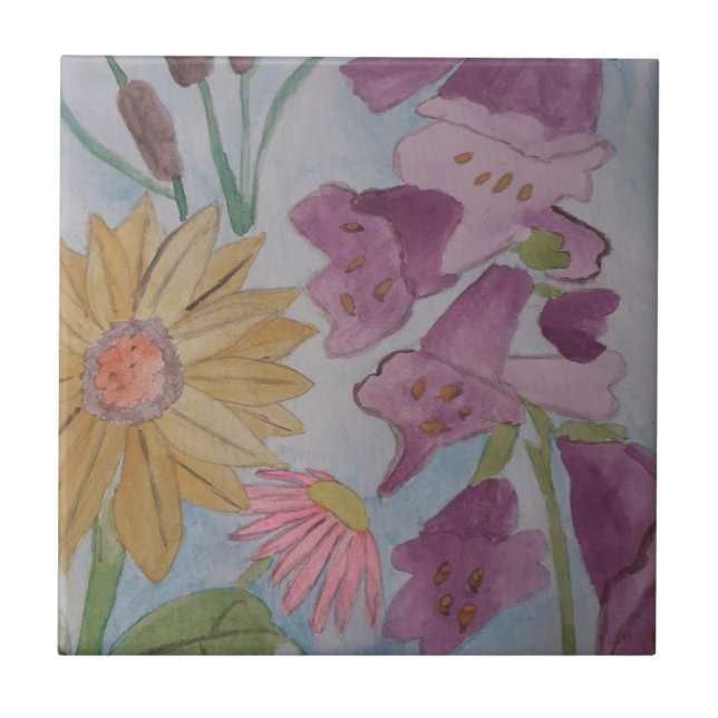 Engelska stugan Garden Ceramic Tile Kakelplatta (Framsidan)