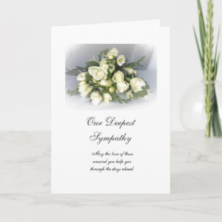 Engelska: Sympathy white freesias & ro Kort