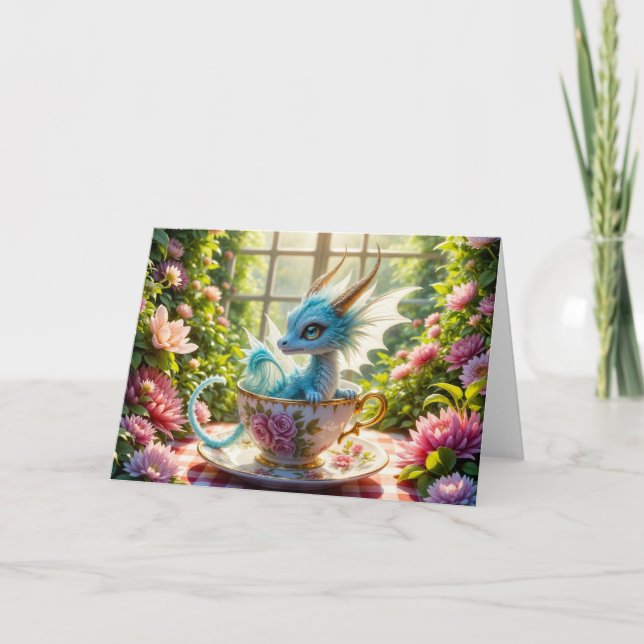 Engelska Tea Dragon Kort (Framsida)