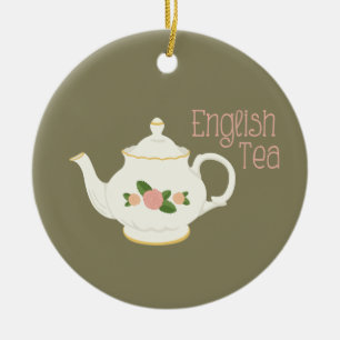 Engelska Tea Julgransprydnad Keramik