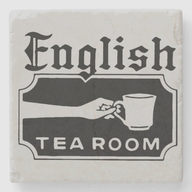 Engelska Tea Room Underlägg Sten (Framsidan)