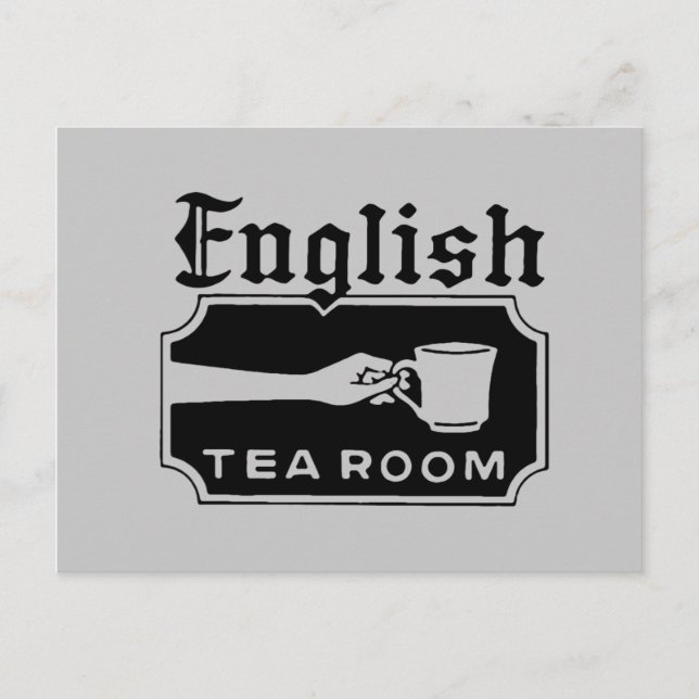 Engelska Tea Room Vykort (Framsida)