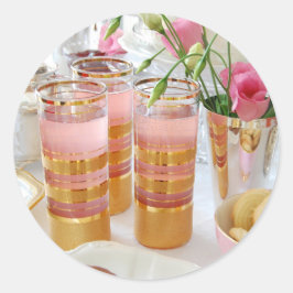 Engelska Tea Rosa Lemonade Sticker Runt Klistermärke