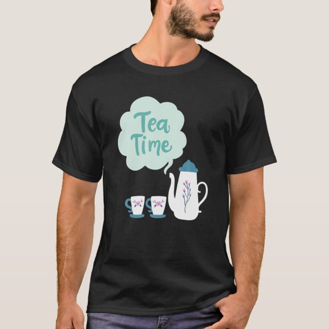 Engelska Tea Time British Aeftermiddag Tea Drinker T Shirt (Framsida)