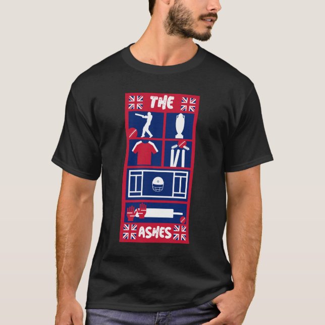 Engelska Test Cricket T-Shirt (Framsida)