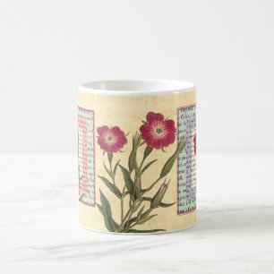 Engelska trädgårdsmästare Botanical Collage Kaffemugg