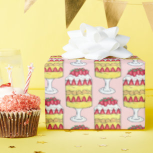 Engelska Trifle Fruit Custon Dessert British Food Presentpapper