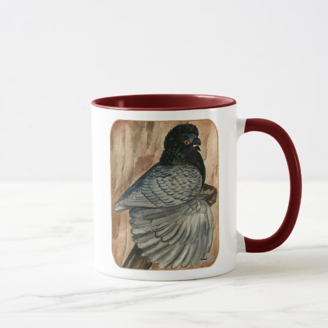 Engelska Trumpeter Pigeon: 1980 Andalusien Mugg (Höger)