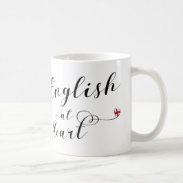 Engelska vid Heart Mugg, England Kaffemugg