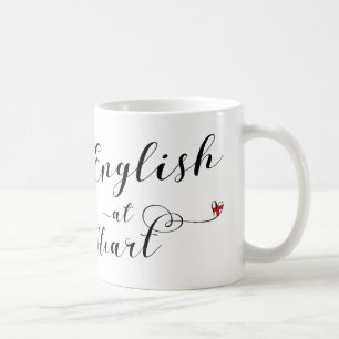 Engelska vid Heart Mugg, England Kaffemugg