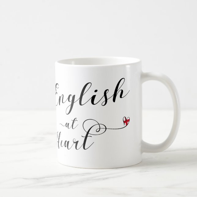 Engelska vid Heart Mugg, England Kaffemugg (Höger)