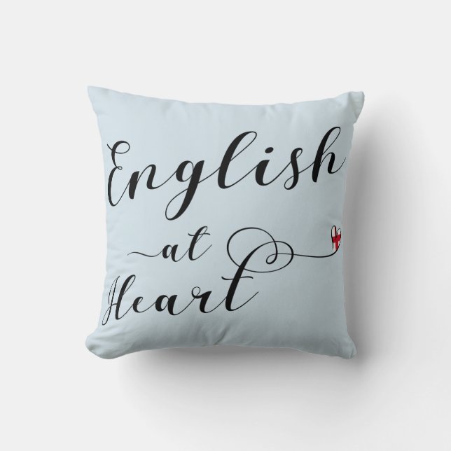 Engelska vid Heart Throw Cushion, England Kudde (Framsida)