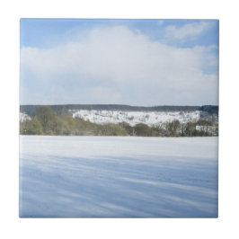 Engelska vinter Countryside - Personlig Ceramic Kakelplatta