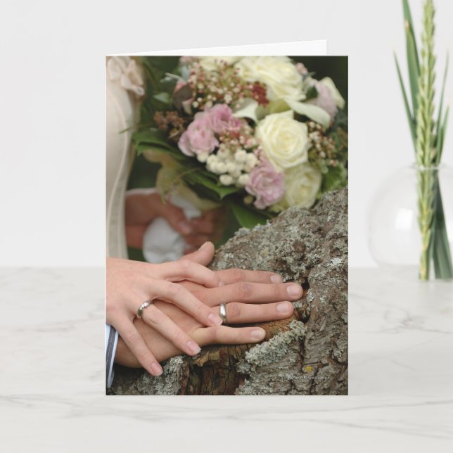 Engelska walesiska, Bilingual Bröllopsdag Card Kort (Framsida)