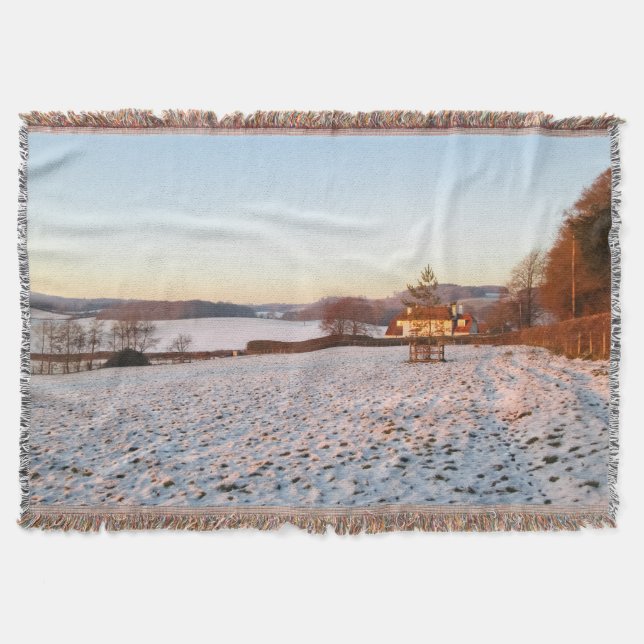 Engelska Winter Sunset - Personlig Filt (Framsidan)