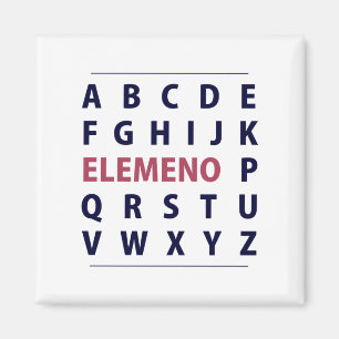 EngelskaAlphapbet ELEMENO sång Magnet