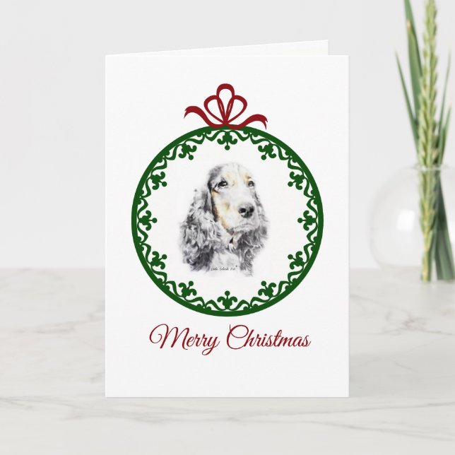 EngelskacockerspanielSpaniel Helgkort (Framsida)