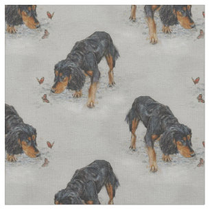 EngelskacockerspanielSpaniel och fjärilar Art. Tyg