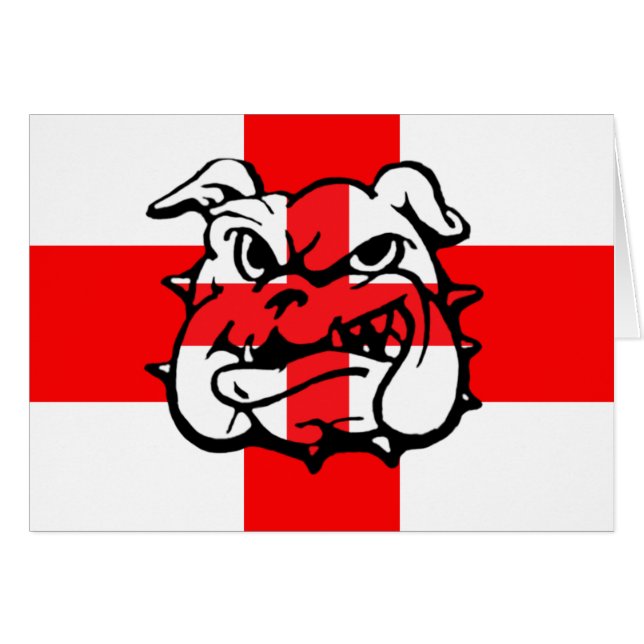 Engelskaflagga Hälsningskort (Framsidan Horizontal)