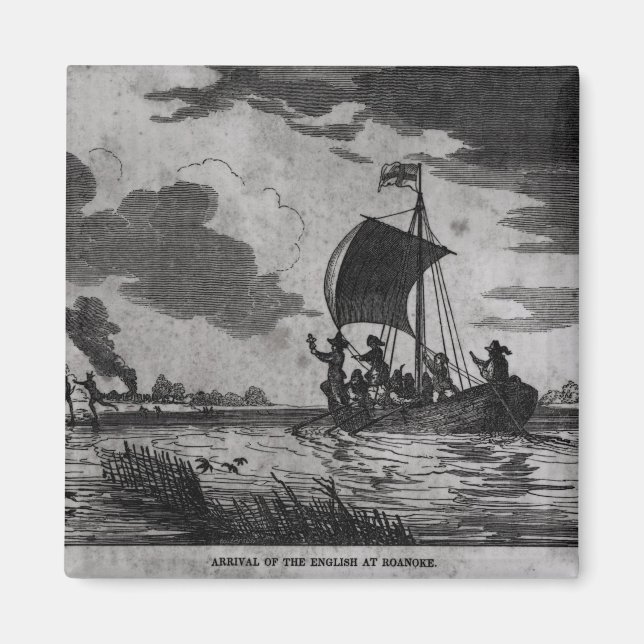Engelskans ankomst till Roanoke Magnet (Framsidan)