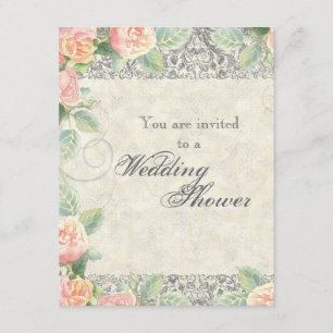 Engelskaro & silverbröllop eller möhippa inbjudningar