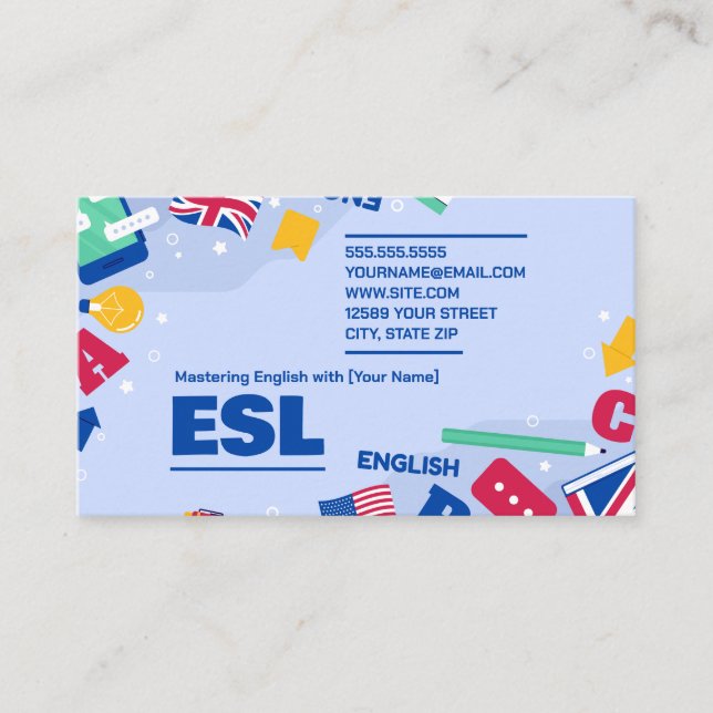 Engelsklärare ESL (Framsida)