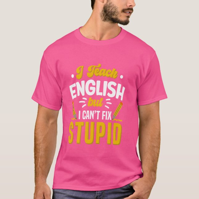 Engelsklärare Grammatikpolisen T Shirt (Framsida)