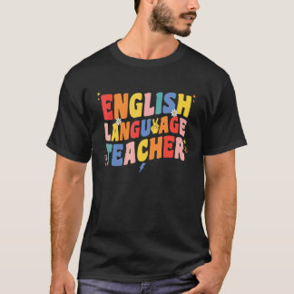 Engelsklärare Groovy Retro För Kvinnor Mig T Shirt