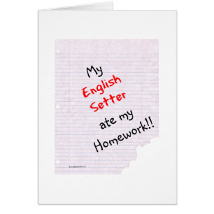Engelskt brev Ate My Homwork Hälsningskort
