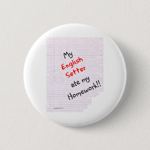 Engelskt brev Ate My Homwork - knapp