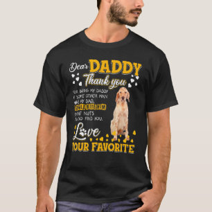Engelskt brev "Bäste pappa Tack" för att vara min T Shirt