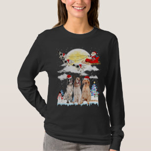 Engelskt brev Hund Santa Sleigh jul Älskare T Shirt