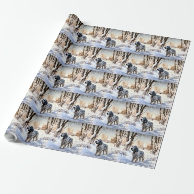 Engelskt brev Låt det snöa jul Presentpapper (Utrullad)