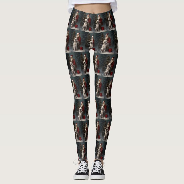 Engelskt brev med Jultomten julafton Leggings (Framsida)