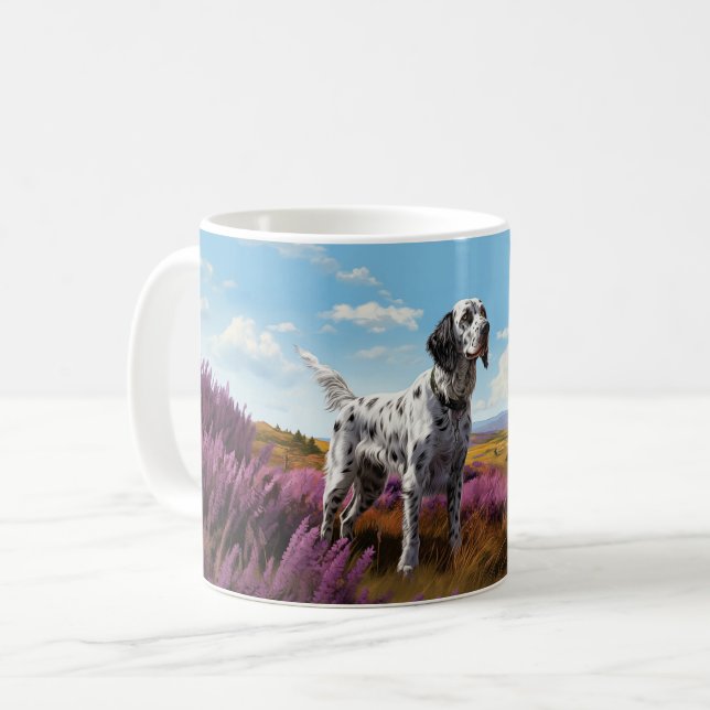 Engelskt brev på månen kaffemugg (Framsida vänster)