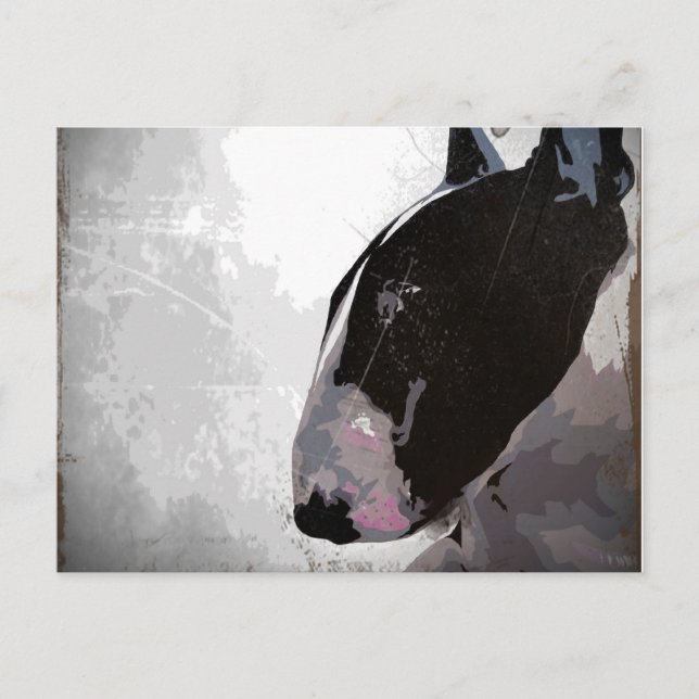 Engelskt Bull Terrier Art Postcard Vykort (Framsida)