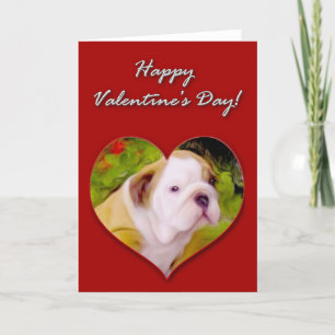 Engelskt bulldoggvalentines daykort helgkort