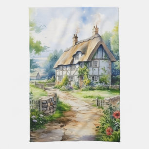 Engelskt Cottage Kökshandduk